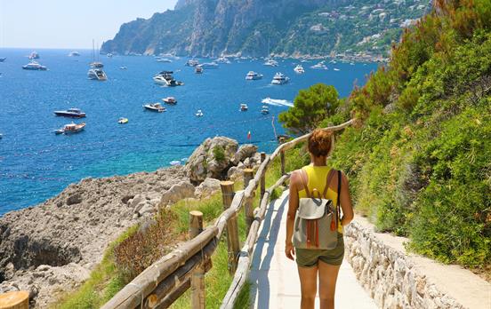 Hiking on the island of Capri