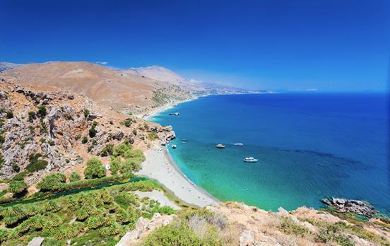 Strand von Preveli mit Palmenhain