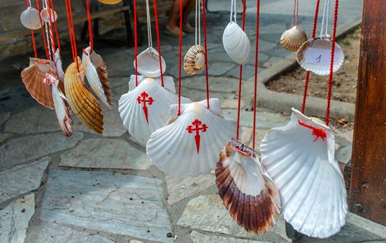 The famous shells and scallops of the Camino