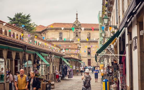 Vibrant city of Santiago de Compostela