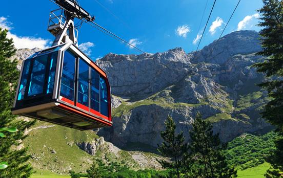 Enjoy a trip on the famous Fuente De Cable Car