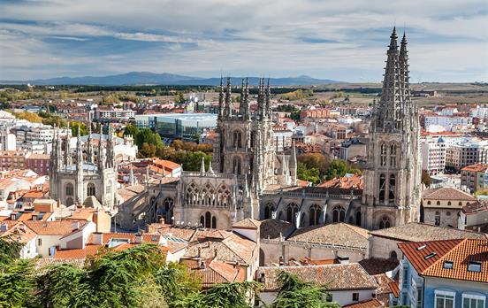 The magnificent towering Burgos Cathedral