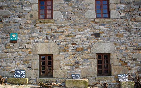 Galician menu in O'Cebreiro
