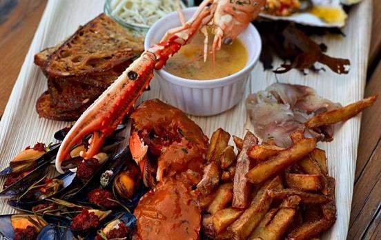 Seafood platter at Mara Fish Bar Deli