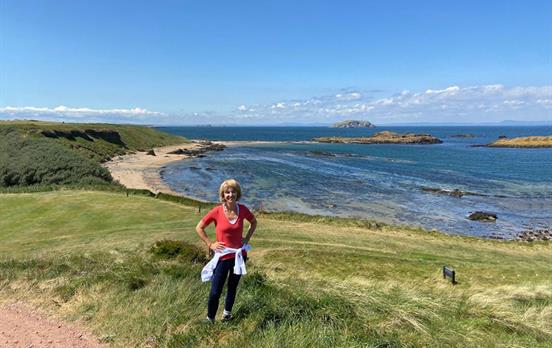 Taking a break on the coast path