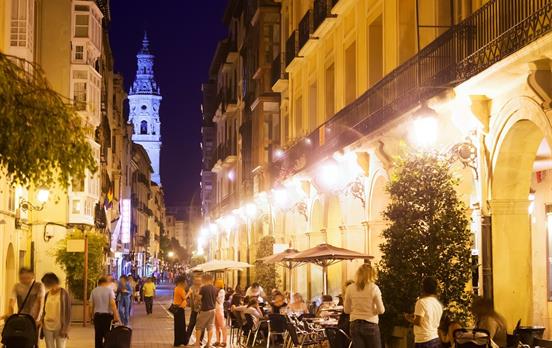 The bustling city of Logrono with its many Pintxos