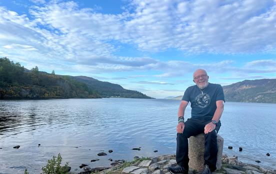 David on a sunny day on the Great Glen Way