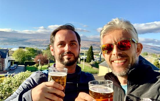 After walk pints of local ale