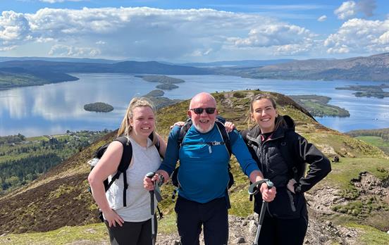 Hikers at Conic Hill summit