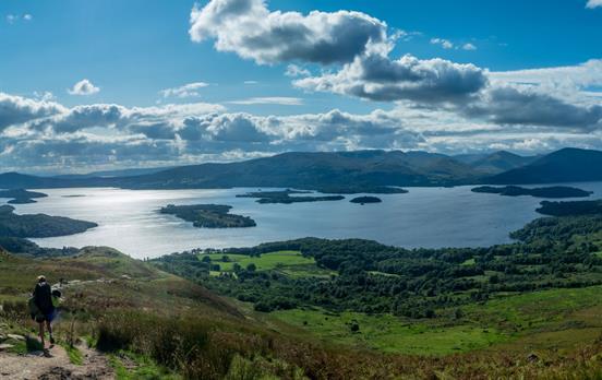 Trail above iconic Loch Lomond