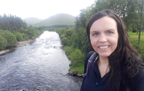 Cara walking on the West Highland Way