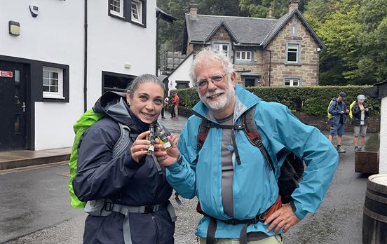 A dram of whisky at Glengoye Distillery
