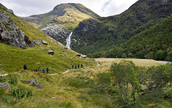 Hikers on the final day in Glen Nevis