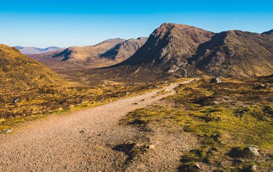High rugged mountain scenery