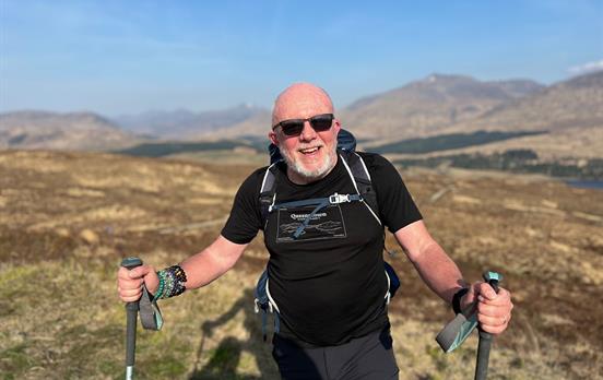 Solo hiker on the West Highland Way