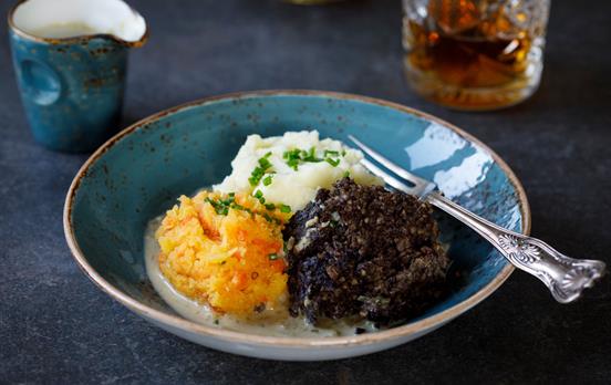 Haggis, neeps and tatties