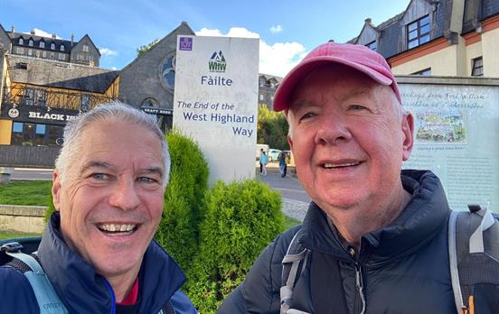 Hikers at the finish in Fort William