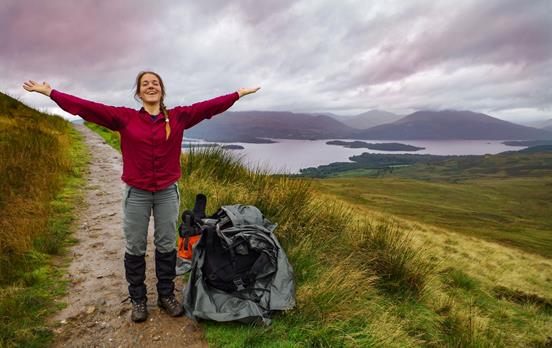 Solo walker on Conic Hill