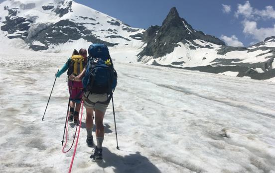 Crossing the glacier