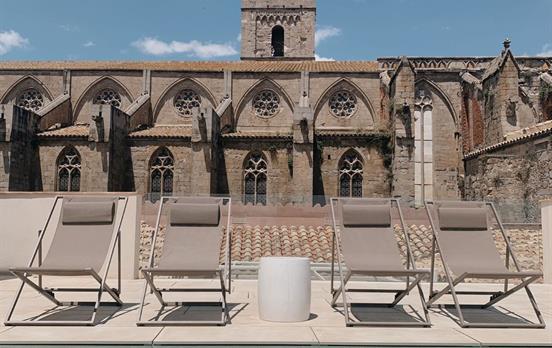 Medieval architecture from the pool in Empuries