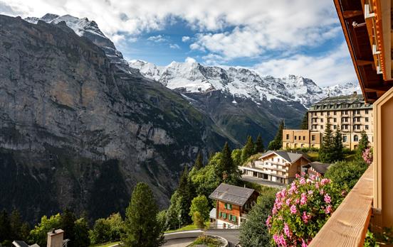 Views from hotel in Murren