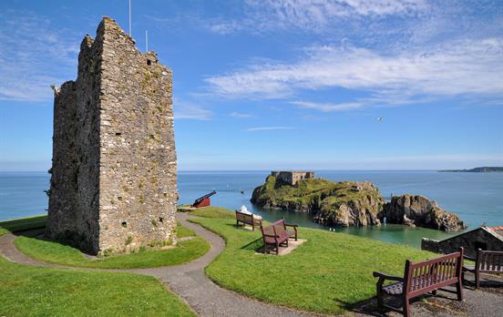 Tenby Castle, Pembrokeshire Coast Path
