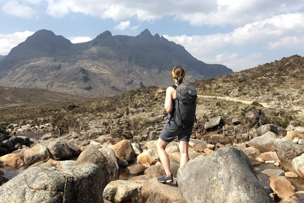 Catherine walking in Skye