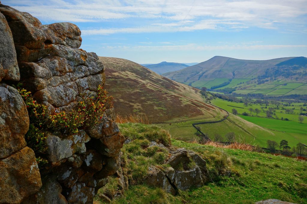 Above the village of Edale on the Pennine Way. 