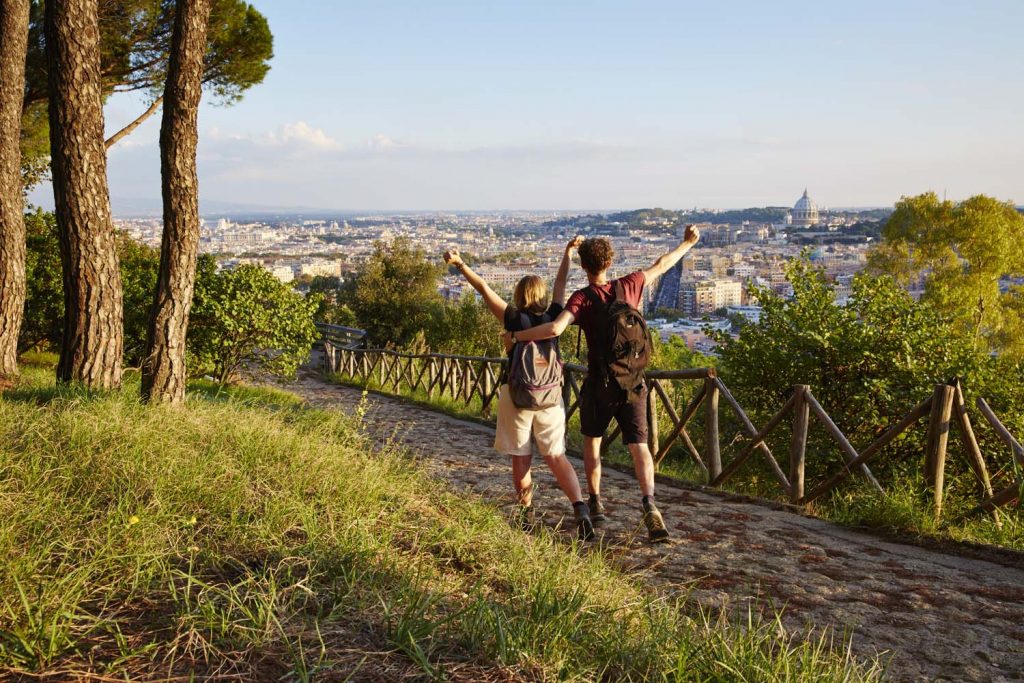 Approaching Rome from the Riserva Naturale di Monte Mario.