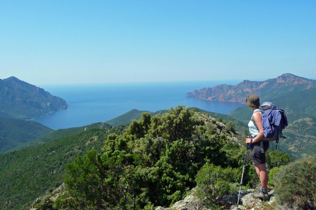 Sea views along the Mare e Mare Nord trail, Corsica