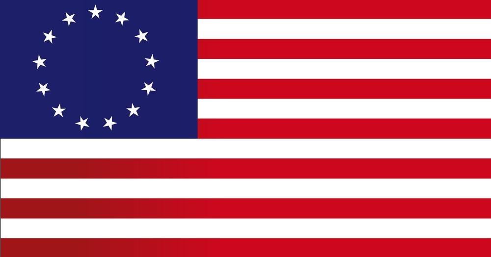 The original american flag, with 13 stars in a circle