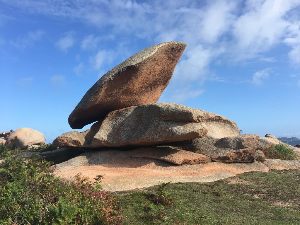 Rock formation while walking in brittany