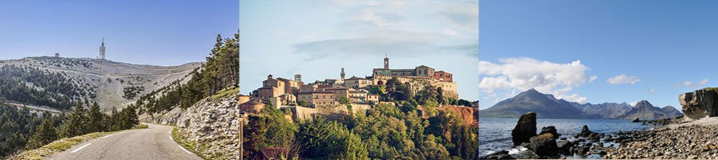 3 examples of moderate to strenuous cycling tours