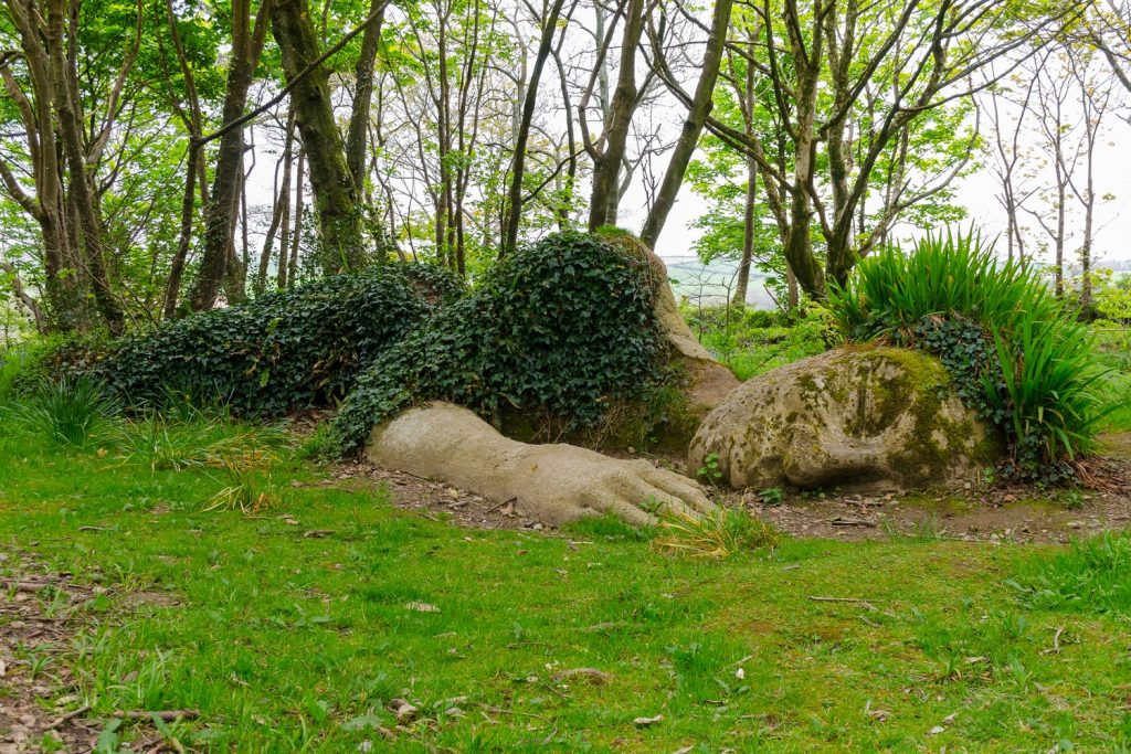 Overgrown Statue in the Lost Gardens of Heligan