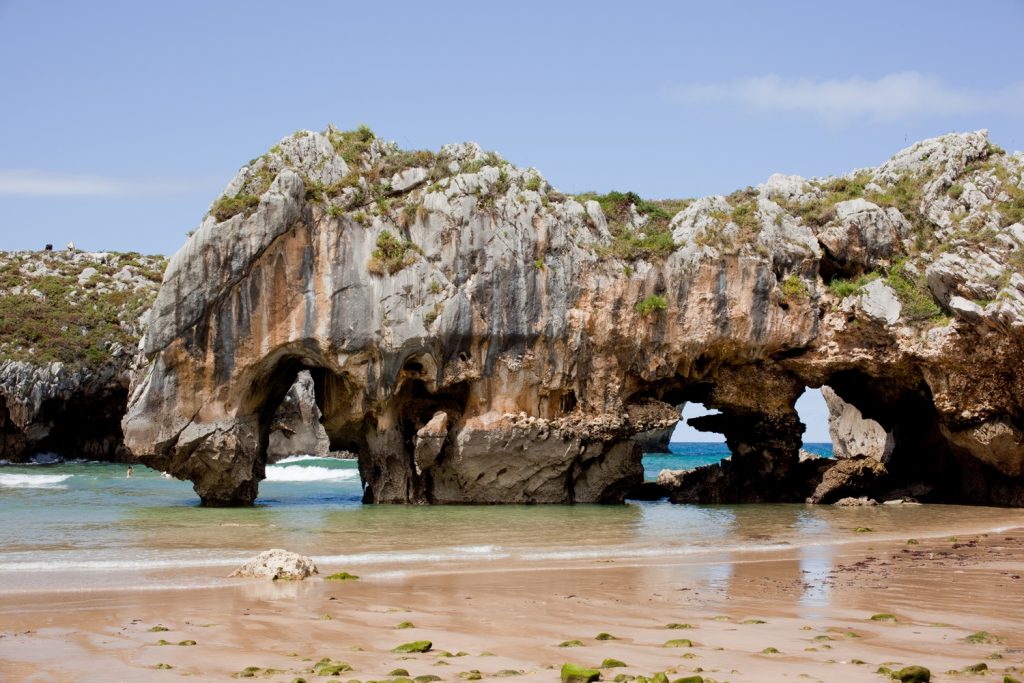 Sea carved rocks on the Asturian Coast