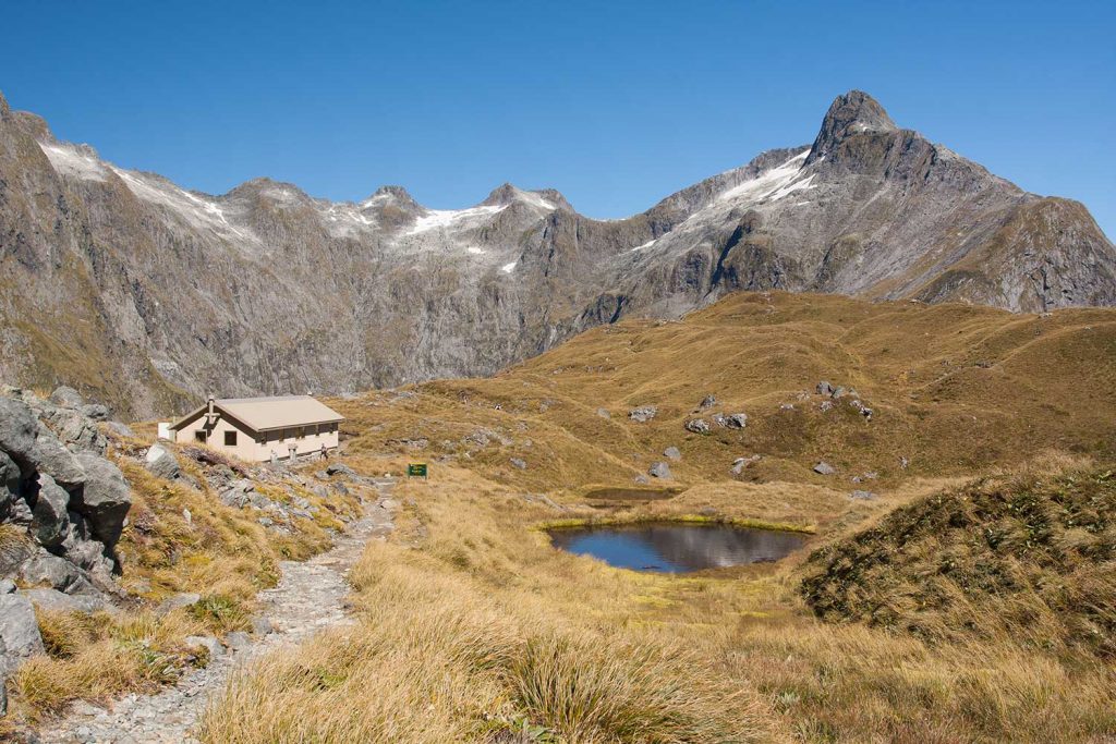 DOC hut on Milford Track New Zealand