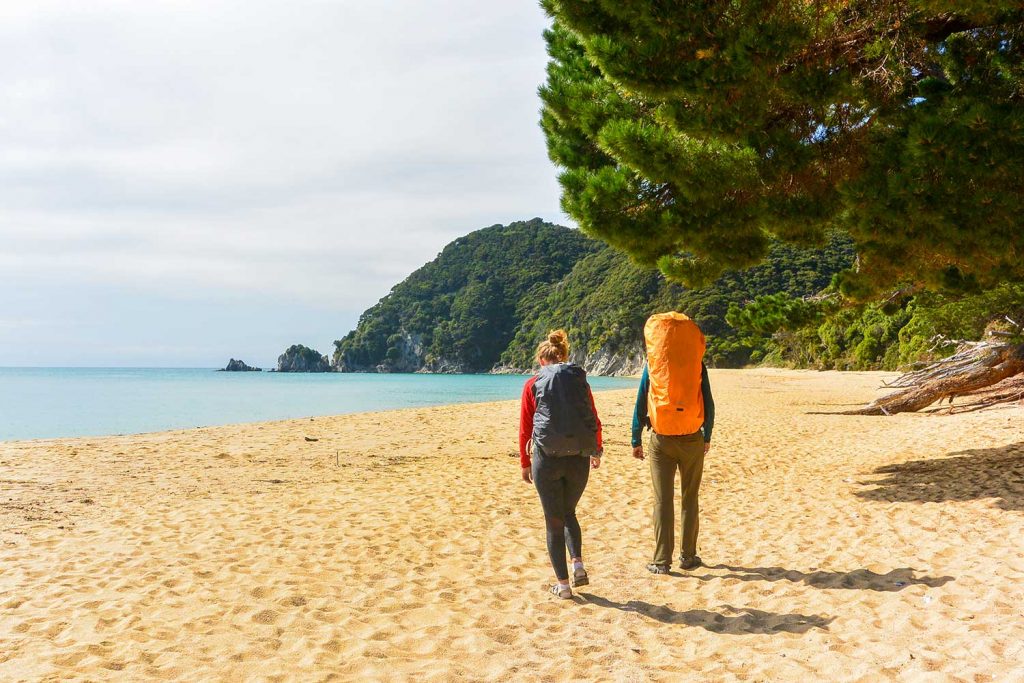 Hikers on Abel Tasman Track
