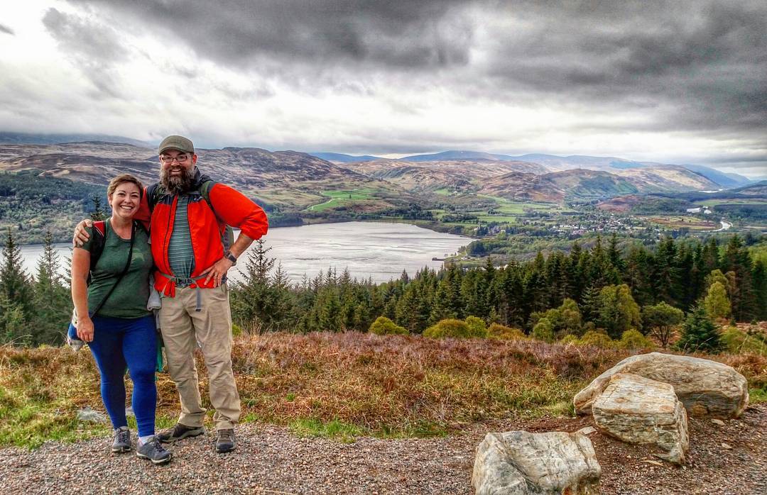 Hikers Enjoy the stunning scenery on the Great Glen Way