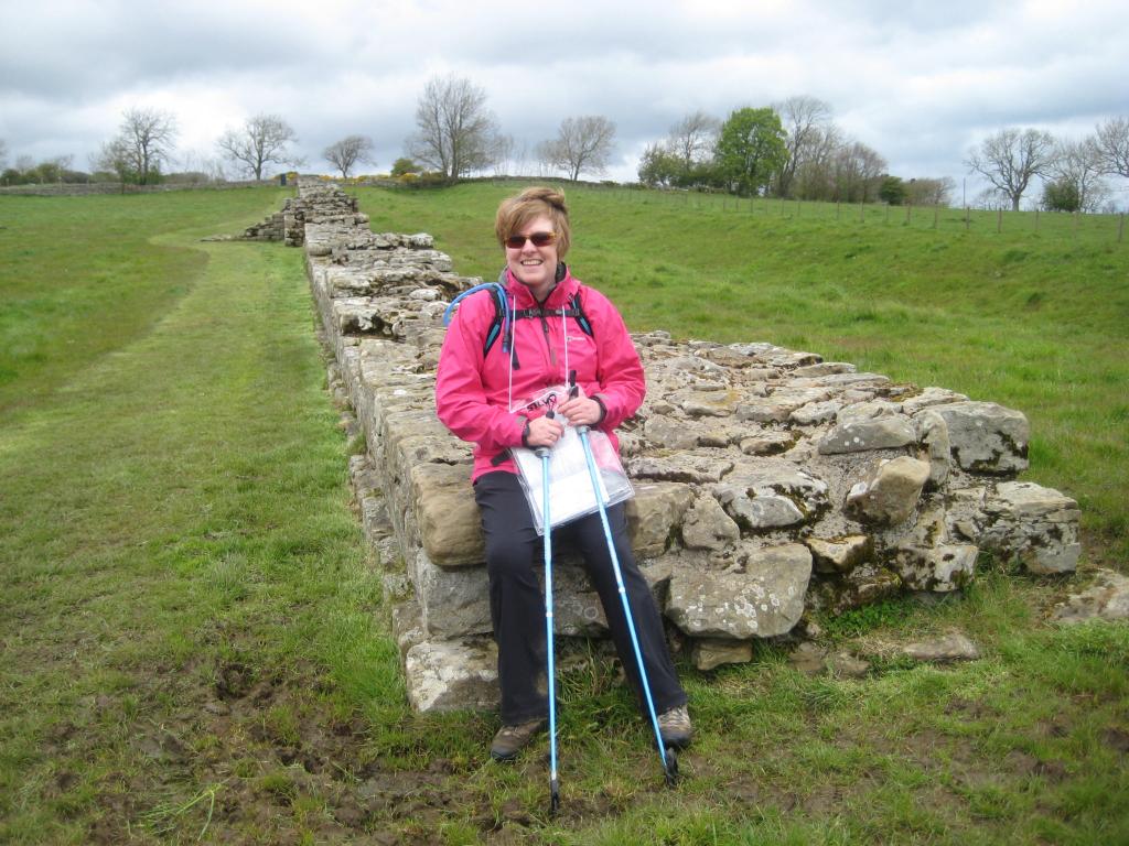 Hiker on Hadrian's Wall Walk